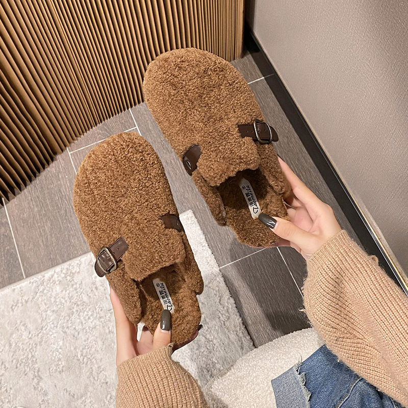 Sepatu Clogs Bulu Fashion 2025 - Insole Arch Support ulasan dan harga